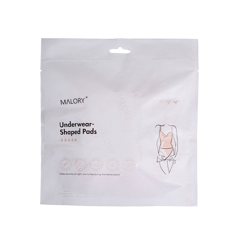 MALORY disposable period underwear shaped pads front view